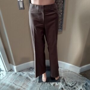 Classiques Entier Brown Twill Full Leg Dress Pants